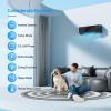imageROVSUN 12000 BTU Mini Split Air Conditioner ampamp Heater with Smart APP Control 21 SEER2 115V Energy Saving Inverter Ductless Wall AC Unit with PreCharged Condenser Heat Pump ampamp Installation Kit Black9000BTU 115V  19 SEER2