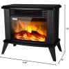 imageROVSUN 1500W Electric Fireplace Stove 224quot H Freestanding Heater wRemote Timer 7 Realistic Flame Colors ampamp 4 Brightness Adjustable Temp Overheat ampamp TipOver Protection for Bedroom ETL134W x 16H