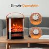 imageROVSUN 1500W Electric Fireplace Stove 224quot H Freestanding Heater wRemote Timer 7 Realistic Flame Colors ampamp 4 Brightness Adjustable Temp Overheat ampamp TipOver Protection for Bedroom ETL134W x 16H