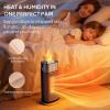 imageROVSUN 1500W Electric Space Heater wHumidifier ampamp 3D Flame Effect 16H Tower Heater wRemote Control ampamp Timer 70 Oscillation Tipover ampamp Overheat Protection for Indoor Ues Bedroom Living RoomSliver