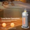 imageROVSUN 1500W Electric Space Heater wHumidifier ampamp 3D Flame Effect 16H Tower Heater wRemote Control ampamp Timer 70 Oscillation Tipover ampamp Overheat Protection for Indoor Ues Bedroom Living RoomSliver
