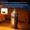 imageROVSUN 1500W Electric Space Heater wHumidifier ampamp 3D Flame Effect 16H Tower Heater wRemote Control ampamp Timer 70 Oscillation Tipover ampamp Overheat Protection for Indoor Ues Bedroom Living RoomSliver