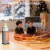 imageROVSUN 1500W Electric Space Heater wHumidifier ampamp 3D Flame Effect 16H Tower Heater wRemote Control ampamp Timer 70 Oscillation Tipover ampamp Overheat Protection for Indoor Ues Bedroom Living RoomSliver