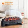 imageROVSUN 18 Electric Fireplace Insert wRemote ampamp WiFi Control Faux Fireplace Logs wTimer Overheat Protection Adjustable Flame and Brightness CSA Listed for Home Living Room Bedroom 1400W26 W