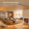imageROVSUN 18 Electric Fireplace Insert wRemote ampamp WiFi Control Faux Fireplace Logs wTimer Overheat Protection Adjustable Flame and Brightness CSA Listed for Home Living Room Bedroom 1400W26 W