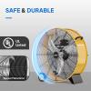 imageROVSUN 20 Floor Fans High Velocity Heavy Duty Metal Industrial Floor Fan for Commercial ampamp Residential High Power Fan w 90180 Adjustable Tilt Metal Fan for Garage Gym Home Bedroom BlackYellow