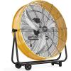 imageROVSUN 20 Floor Fans High Velocity Heavy Duty Metal Industrial Floor Fan for Commercial ampamp Residential High Power Fan w 90180 Adjustable Tilt Metal Fan for Garage Gym Home Bedroom BlackYellow