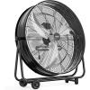 imageROVSUN 20 Floor Fans High Velocity Heavy Duty Metal Industrial Floor Fan for Commercial ampamp Residential High Power Fan w 90180 Adjustable Tilt Metal Fan for Garage Gym Home Bedroom BlackBlack