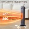 imageROVSUN 23H Electric Space Heater wRemote Control Portable Tower Heater w 70 Oscillating Timer Adjustable Thermostat Tipover ampamp Overheat Protection for Indoor Use Bedroom Living Room 1500W30H