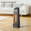 imageROVSUN 23H Electric Space Heater wRemote Control Portable Tower Heater w 70 Oscillating Timer Adjustable Thermostat Tipover ampamp Overheat Protection for Indoor Use Bedroom Living Room 1500W23H