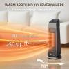 imageROVSUN 23H Electric Space Heater wRemote Control Portable Tower Heater w 70 Oscillating Timer Adjustable Thermostat Tipover ampamp Overheat Protection for Indoor Use Bedroom Living Room 1500W23H