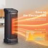 imageROVSUN 23H Electric Space Heater wRemote Control Portable Tower Heater w 70 Oscillating Timer Adjustable Thermostat Tipover ampamp Overheat Protection for Indoor Use Bedroom Living Room 1500W17H