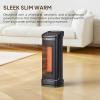 imageROVSUN 23H Electric Space Heater wRemote Control Portable Tower Heater w 70 Oscillating Timer Adjustable Thermostat Tipover ampamp Overheat Protection for Indoor Use Bedroom Living Room 1500W17H