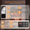 imageROVSUN 23quot Electric Fireplace Inserts with APP ampamp Remote Control 1400W Recessed Stove Heater with 8H Timer 6 Flame Colors 5 Brightness for Indoor Use ETL36 inch 3Sided Glass