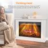 imageROVSUN 23quot Electric Fireplace Inserts with APP ampamp Remote Control 1400W Recessed Stove Heater with 8H Timer 6 Flame Colors 5 Brightness for Indoor Use ETL26 inch
