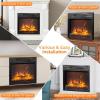 imageROVSUN 23quot Electric Fireplace Inserts with APP ampamp Remote Control 1400W Recessed Stove Heater with 8H Timer 6 Flame Colors 5 Brightness for Indoor Use ETL18 inch