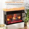 imageROVSUN 23quot Electric Fireplace Inserts with APP ampamp Remote Control 1400W Recessed Stove Heater with 8H Timer 6 Flame Colors 5 Brightness for Indoor Use ETL28 inch 3Sided Glass
