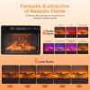 imageROVSUN 23quot Electric Fireplace Inserts with APP ampamp Remote Control 1400W Recessed Stove Heater with 8H Timer 6 Flame Colors 5 Brightness for Indoor Use ETL23 inch
