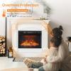 imageROVSUN 23quot Electric Fireplace Inserts with APP ampamp Remote Control 1400W Recessed Stove Heater with 8H Timer 6 Flame Colors 5 Brightness for Indoor Use ETL23 inch