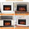 imageROVSUN 23quot Electric Fireplace Inserts with APP ampamp Remote Control 1400W Recessed Stove Heater with 8H Timer 6 Flame Colors 5 Brightness for Indoor Use ETL26 inch