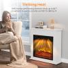 imageROVSUN 23quot Electric Fireplace Inserts with APP ampamp Remote Control 1400W Recessed Stove Heater with 8H Timer 6 Flame Colors 5 Brightness for Indoor Use ETL18 inch
