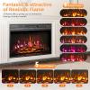imageROVSUN 23quot Electric Fireplace Inserts with APP ampamp Remote Control 1400W Recessed Stove Heater with 8H Timer 6 Flame Colors 5 Brightness for Indoor Use ETL26 inch