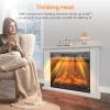 imageROVSUN 23quot Electric Fireplace Inserts with APP ampamp Remote Control 1400W Recessed Stove Heater with 8H Timer 6 Flame Colors 5 Brightness for Indoor Use ETL23 inch