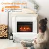 imageROVSUN 23quot Electric Fireplace Inserts with APP ampamp Remote Control 1400W Recessed Stove Heater with 8H Timer 6 Flame Colors 5 Brightness for Indoor Use ETL26 inch