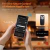 imageROVSUN 30 Electric Fireplace 2in1 UltraThin Wall Mounted ampamp Recessed Fireplace with WiFi ampamp Remote Control ampamp Touch Screen 1500W Wall Heater with 12 Realistic Flame Color Timer ampamp Crystal36inch