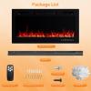 imageROVSUN 30 Electric Fireplace 2in1 UltraThin Wall Mounted ampamp Recessed Fireplace with WiFi ampamp Remote Control ampamp Touch Screen 1500W Wall Heater with 12 Realistic Flame Color Timer ampamp Crystal36inch