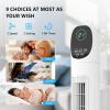imageROVSUN 34quot Tower Fan with Remote Control Bladeless Floor Fan with 3 Modes 3 Speeds ampamp Digital Display Standing Fan with Oscillating 9H Timer Quiet Fan for Cooling Bedroom Home Office34