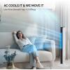 imageROVSUN 34quot Tower Fan with Remote Control Bladeless Floor Fan with 3 Modes 3 Speeds ampamp Digital Display Standing Fan with Oscillating 9H Timer Quiet Fan for Cooling Bedroom Home Office42
