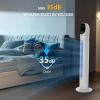 imageROVSUN 34quot Tower Fan with Remote Control Bladeless Floor Fan with 3 Modes 3 Speeds ampamp Digital Display Standing Fan with Oscillating 9H Timer Quiet Fan for Cooling Bedroom Home Office34