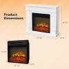 imageROVSUN 47 Electric Fireplace with Mantel Freestanding Heater with Timer 6 Realistic Flames ampamp Adjustable Temperature for Home Bedroom Living Room Indoor 1400W32W x 27H