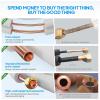 imageROVSUN 50 Ft Mini Split Line Set 14quot ampamp 12quot OD Flared Copper Tubing Pipes ampamp 38quot Thickened PE Insulated Coil with Nuts ampamp Installation Kit for Mini Split Air Conditioner ampamp Heat Pump System14  1250FT