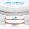 imageROVSUN 50 Ft Mini Split Line Set 14quot ampamp 12quot OD Flared Copper Tubing Pipes ampamp 38quot Thickened PE Insulated Coil with Nuts ampamp Installation Kit for Mini Split Air Conditioner ampamp Heat Pump System14  3850FT
