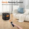 imageROVSUN Electric Space Heater with Remote ampamp Timer Infrared Quartz Heater for Indoor Use Overheat ampamp Tipover Protection 3 Heat Settings 750W1500W ETL Certified Black