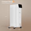 imageROVSUN Oil Filled Radiator Heater 1500W Portable Space Heater with Adjustable ThermostatRemote ampamp APP Control TipOver ampamp Overheat Protection for Indoor Use Living Room Bedroom OfficeWhiteWhite2 Packs