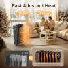 imageROVSUN Oil Filled Radiator Heater 1500W Portable Space Heater with Adjustable ThermostatRemote ampamp APP Control TipOver ampamp Overheat Protection for Indoor Use Living Room Bedroom OfficeWhiteBlack