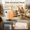 imageROVSUN Oil Filled Radiator Heater 1500W Portable Space Heater with Adjustable ThermostatRemote ampamp APP Control TipOver ampamp Overheat Protection for Indoor Use Living Room Bedroom OfficeWhiteWhite