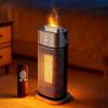 imageROVSUN 1500W Electric Space Heater wHumidifier ampamp 3D Flame Effect 16H Tower Heater wRemote Control ampamp Timer 70 Oscillation Tipover ampamp Overheat Protection for Indoor Ues Bedroom Living RoomSliver