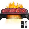 imageROVSUN 18 Electric Fireplace Insert wRemote ampamp WiFi Control Faux Fireplace Logs wTimer Overheat Protection Adjustable Flame and Brightness CSA Listed for Home Living Room Bedroom 1400W23 W