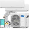 imageROVSUN 20000 BTU Dual Zone WIFI Mini Split ACHeating System 20 SEER2 2 Zone 9000  9000 BTU Ductless Split Air Conditioner with PreCharged Condenser Heat Pump ampamp 25Ft Copper Line Set 208230V2 Zone 20000 BTU 918WIFI