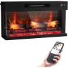 imageROVSUN 23quot Electric Fireplace Inserts with APP ampamp Remote Control 1400W Recessed Stove Heater with 8H Timer 6 Flame Colors 5 Brightness for Indoor Use ETL36 inch 3Sided Glass