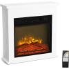 imageROVSUN 47 Electric Fireplace with Mantel Freestanding Heater with Timer 6 Realistic Flames ampamp Adjustable Temperature for Home Bedroom Living Room Indoor 1400W25W x 25H