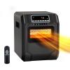 imageROVSUN Electric Space Heater with Remote ampamp Timer Infrared Quartz Heater for Indoor Use Overheat ampamp Tipover Protection 3 Heat Settings 750W1500W ETL Certified Black