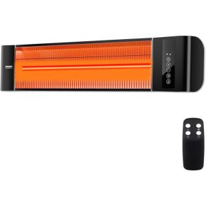 imageROVSUN 1500W Outdoor Electric Heater Patio Wall Mounted Heater with 12H Timer 3 Adjustable Modes 3s Instant Heating for Indoor Outdoor Backyard Garage 1 Set1 Pack