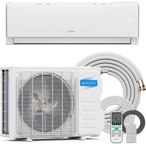 imageROVSUN 17000 BTU Wifi Enabled Mini Split Air Conditioner ampamp Heater 17 SEER2 230V Inverter Ductless Wall AC Unit with PreCharged Condenser Heat Pump ampamp Installation Kit11500BTU230V17SEER2