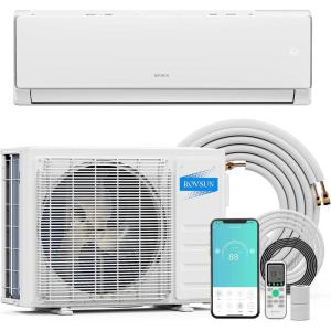 imageROVSUN 17000 BTU Wifi Enabled Mini Split Air Conditioner ampamp Heater 17 SEER2 230V Inverter Ductless Wall AC Unit with PreCharged Condenser Heat Pump ampamp Installation Kit11500BTU115V17SEER2WIFI