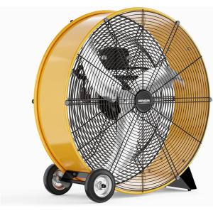 imageROVSUN 20 Floor Fans High Velocity Heavy Duty Metal Industrial Floor Fan for Commercial ampamp Residential High Power Fan w 90180 Adjustable Tilt Metal Fan for Garage Gym Home Bedroom BlackYellow